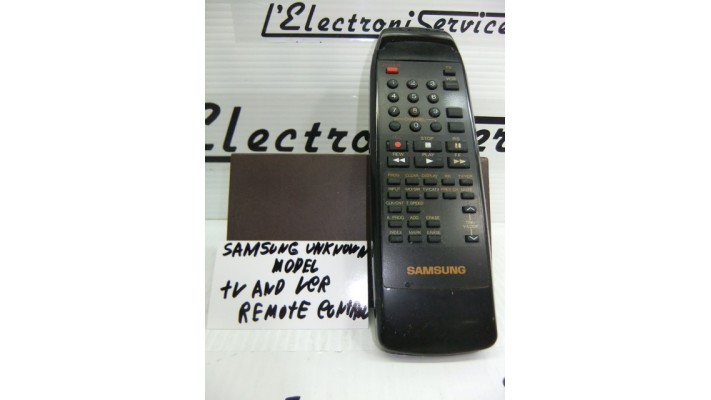 Samsung Unknown model tv and vcr remote control .